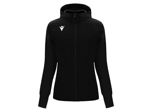 Drum Hooded Womens Jacket BLK L Fritidsjakke i børstet fleece til dame 